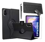 Kit P/ Tablet Redmi Pad2 Capa + Teclado E Mouse + Pelicula