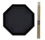 Kit Pad Estudo Bateria 12Pol e Baquetas Marfim Torelli TQ200