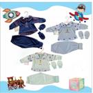 Kit Pagão Bordada Malha Pv Pé Resvesivel e Luvas 3 Conjuntos Recém Nascido Menino e Menina.
