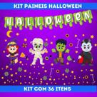 Kit Paineis Halloween Cute 36 Peças Perfeito Para Festas e Eventos