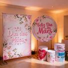 Kit Painel Casado Redondo e Retangular e Trio Capa Cilindro Dia Das Mães Mod 2