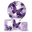 Kit Painel de festa, painel rednodo, trio capa de cilindro BORBOLETA