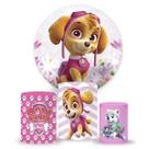 Kit Painel de Festa Patrulha Canina,Painel Redondo Patrulha Canina,Trio Veste Fácil Patrulha Canina