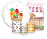 Kit Painel De Festa + Trio Capa Cilindro + Faixa Veste Fácil - Cesta de Frutinhas Poás Coloridos 002