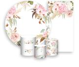 Kit Painel De Festa + Trio Capa Cilindro + Faixa Veste Fácil - Flores Tons Pastéis Elegante 009 Kit Painel De Festa + Trio Capa Cilindro + Faixa Veste Fácil - Flores Tons Pastéis Elegante 009