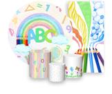 Kit Painel De Festa + Trio Capa Cilindro + Faixa Veste Fácil - Formatura ABC Desenhos 008