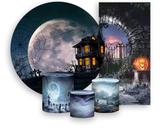 Kit Painel De Festa + Trio Capa Cilindro + Faixa Veste Fácil - Halloween Noite de Lua Cheia 002 Kit Painel De Festa + Trio Capa Cilindro + Faixa Veste Fácil - Halloween Noite de Lua Cheia 002