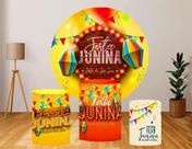 Kit Painel Decoração de Festa Redondo Tema Festa Junina Em Tecido e Elástico Painel Festa Kit Painel Decoração de Festa Redondo Tema Festa Junina Em Tecido e Elástico Painel Festa