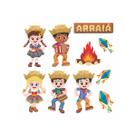 kit painel decoração festa junina arraia 10 itens decoração