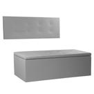 Kit Painel e Calçadeira Baú King 1,95m Berlim Corano - Pallazio