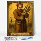 Kit Paint by Numbers Aeontinity Minor Arcana Swords 07 Seven Kit Paint by Numbers Aeontinity Minor Arcana Swords 07 Seven