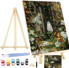 Kit Paint by Numbers Meothan Halloween com moldura 30x40cm