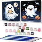 Kit Paint by Numbers stnckic Halloween Ghosts Adultos 20x20cm