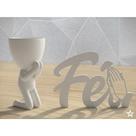 Kit Palavra Fé E Vasinhos Suculentas Decorativo Robert Plant Bob Para Decoração 3D