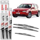 Kit Palheta Bosch Gancho Dianteira Traseira Golf 1999 A 2006 Kit Palheta Bosch Gancho Dianteira Traseira Golf 1999 A 2006