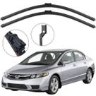 Kit Palheta Dianteira New Civic 2007 a 2011 Limpador de Parabrisa de Silicone