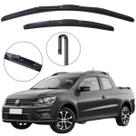 Kit Palheta Dianteira Saveiro G7 2016 a 2019 Limpador de Parabrisa de Silicone