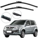 Kit Palheta Dianteira Uno Novo 2015 a 2021 Limpador de Parabrisa de Silicone