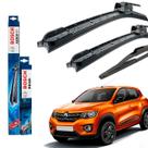 Kit Palheta Limpador De Parabrisa Dianteira E Traseira Kwid 2017 Até 2023 Original Bosch