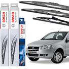 Kit Palhetas Bosch Dianteiras + Traseira Palio 2004 a 2012