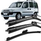 Kit Palhetas Silicone Limpador Parabrisa 22" 18" 14E" Doblo 2004 À 2009