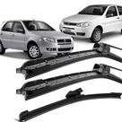 Kit Palhetas Silicone Limpador Parabrisa 22" 18" 15E" Palio 2004 À 2017