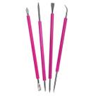 Kit Palito Espátula Aço Inox Ponta Dupla Manicure Podologia Pedicure Instrumentos Cutícula