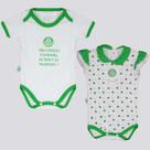 Kit Palmeiras Bodys Heart Verde e Shield Verde