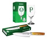 Kit Palmeiras Taça de Cerveja + Faca Inox para Churrasco