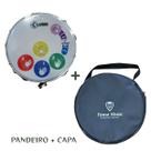 Kit Pandeiro 10 Luen 94060 Pele Leitosa Aprendizado + Capa Pandeiro 10 Fama Music BIP036SP Simples
