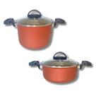 Kit Panela 18cm E Caldeirão 18cm Diâmetro Antiaderente