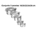Kit Panela Caçarola Ind. Alum. Vigor 18/20/22/24/26