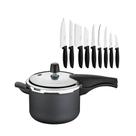 KIT - Panela de Pressão 4,5L Vancouver Grafite + 1 Conjunto Facas 9pç - Tramontina KIT - Panela de Pressão 4,5L Vancouver Grafite + 1 Conjunto Facas 9pç - Tramontina