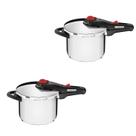 KIT - Panela de pressão 6L Aço linha solar + Panela de pressão 6L Aço linha solar - Tramontina