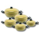 Kit Panelas de Alumínio 5pcs Bojuda 16 a 24cm Alumínio Globo