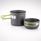 Kit Panelas de Camping em Aluminio com 2 Pecas Compacto