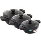 Kit Panelas Gulê Alumínio 900ml 1,45l 1,75l 3 Peças Preto