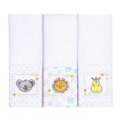 Kit Paninho De Boca Animais Bordado na Faixa com 3 Pcs Papi
