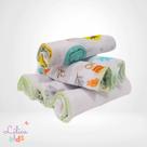 Kit Paninho de Boca Babete 6 ou 12 unidades Estampados 100% Algodão 30x30 cm