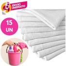 Kit Pano Chão Saco Alvejado Duplo Resistente Grande Algodão Branco Limpeza Faxina 45x70