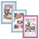 Kit Pano Copa Dohler Felpudo Prata Morangos 45x65cm 3 peças