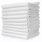 Kit Pano de Chão Alvejado Branco 10 Unidades 45x70cm Saco Duplo, Direto da Fábrica, Pano para Faxina da Casa e Limpeza do Carro, Excelente Qualidade