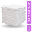 Kit Pano De Chão Branco Para Limpeza Saco Alvejado Duplo Grande Ensacado 100% Algodão 45x70cm