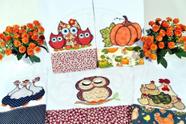 Kit Pano de Prato em Patchwork com 5 pçs - Lara