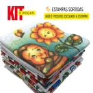 Kit Pano De Prato Estampado Tati O Legitimo H.Carvalho Branco com Estampas 66 cm x 41 cm