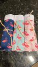 Kit Pano de Prato mix de estampa Flamingos