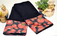 Kit Pano de Pratos com 2 pçs Black - Tomates