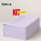 Kit Panos de Prato Itatex Branco Sem Estampa Algodão 12 unidades 45x75cm Alta Qualidade Artesanato e Costura Criativa