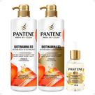 Kit Pantene Biotinamina B3: Tratamento Completo Antiqueda e Nutrição para Cabelos Fortes - Shampoo 510ml, Condicionador 510ml e Tônico Capilar 52ml
