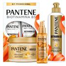 Kit Pantene Biotinamina Shampoo + Condicionador + Creme De Pentear + Máscara Hidratação + Óleo Milagroso Queratina
